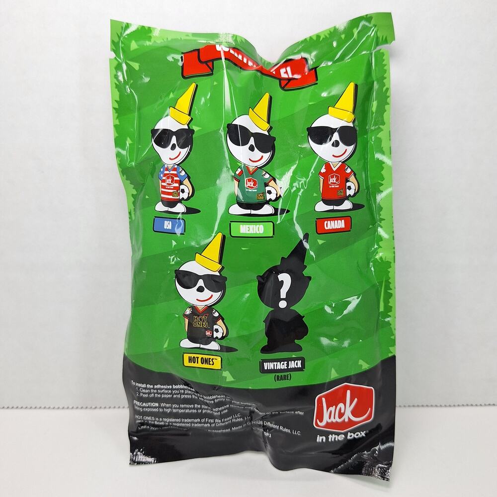 Jack In The Box Mini Soccer World Cup Bobblehead Mexico Jack Green Soccer Jersey - Picture 7 of 8